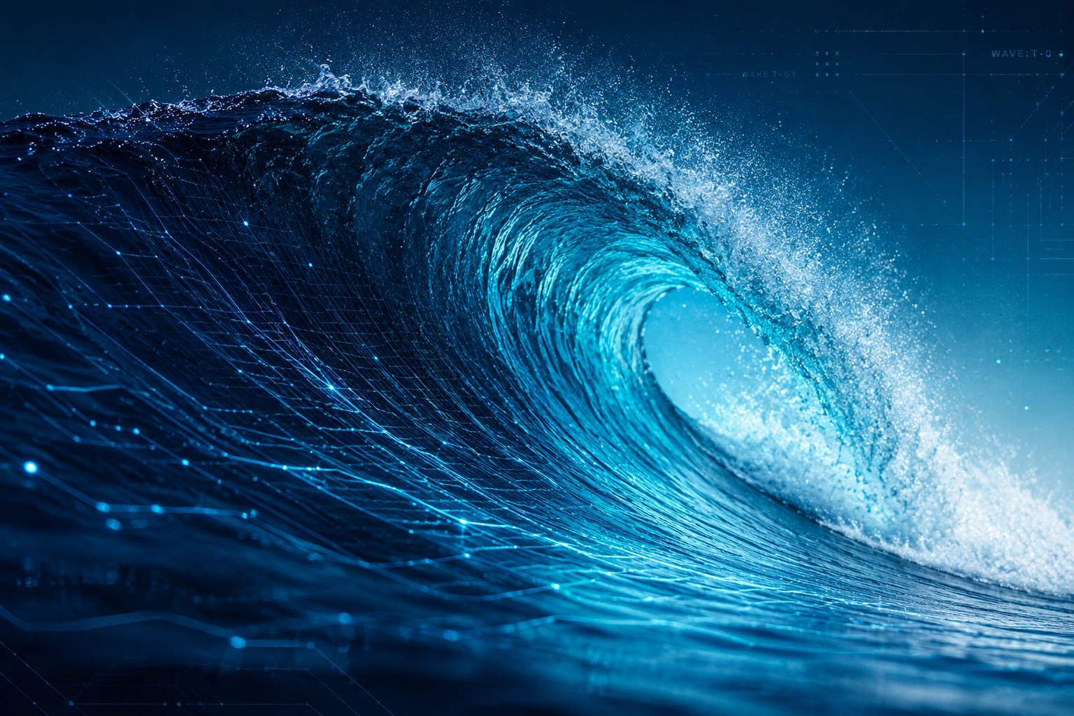 Large blue wave representing paperwork, workflow friction, and planning complexity.